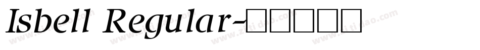 Isbell Regular字体转换